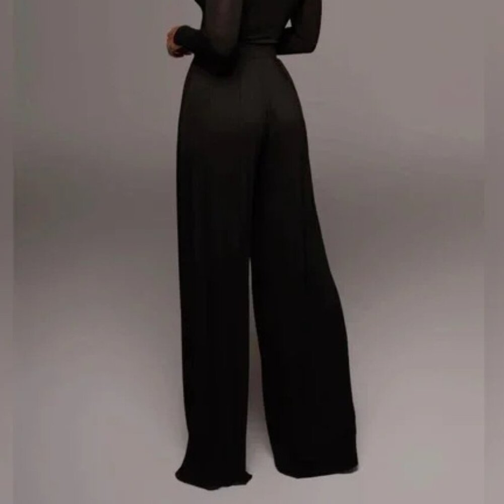 ORIGINALLY $73 JLUXLABEL JLUXBASIX BLACK DEVYN WIDE LEG PANTS SOLD OUT, S